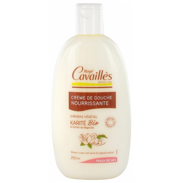 Crème de douche nourrissante karité bio & extrait de magnolia, 250ml Rogé Cavailles - Parashop