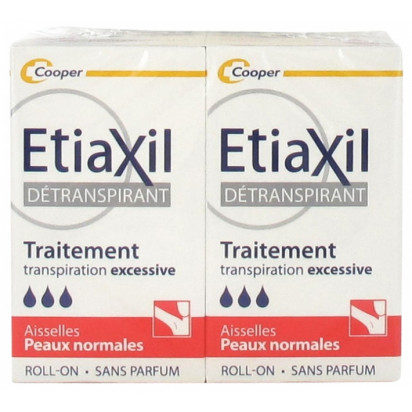 Détranspirant traitement transpiration excessive, lot 2x15ml Etiaxil - Parashop