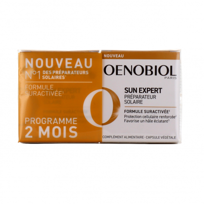 SUN EXPERT Préparation solaire 2 mois, lots 2x30 capsules Oenobiol - Parashop