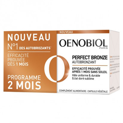 PERFECT BRONZE Autobronzant 2 mois, lot 2x30 capsules Oenobiol - Parashop