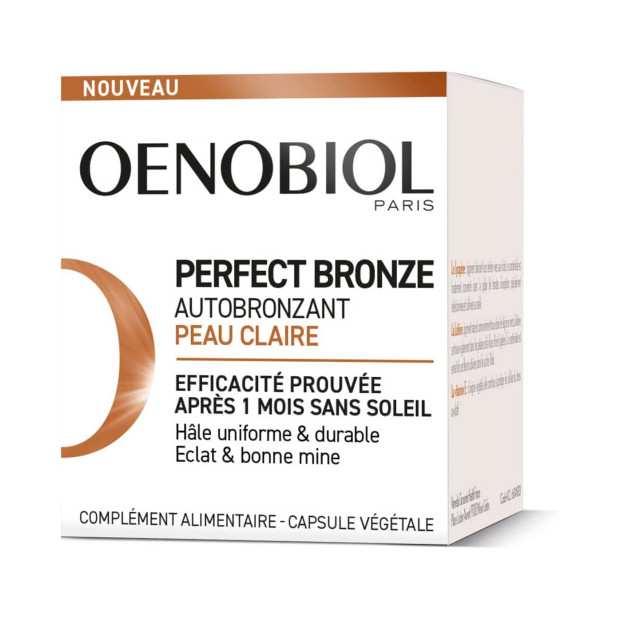 PERFECT BRONZE Autobronzant peaux claires 1 mois, 30 capsules Oenobiol - Parashop