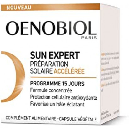 SUN EXPERT Préparation solaire accelerée, 15 capsules Oenobiol - Parashop