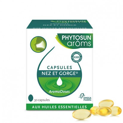 Aromadoses nez & gorge, 30 capsules Phytosun Aroms - Parashop