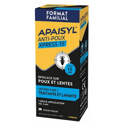 APAISYL Anti-Poux Xpress 15', 200ml Apaisyl - Parashop