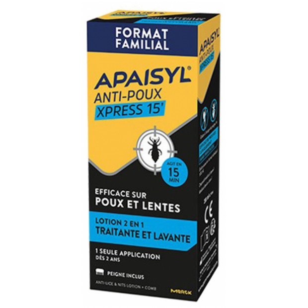 APAISYL Anti-Poux Xpress 15', 200ml Apaisyl - Parashop