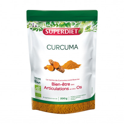 Curcuma poudre bio, 200g Super Diet - Parashop