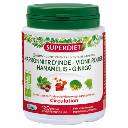 Quatuor circulation bio, 120 gélules Super Diet - Parashop