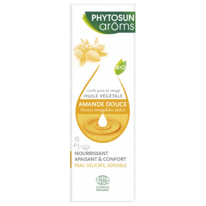 Huile végétale amande douce, 50ml Phytosun Aroms - Parashop