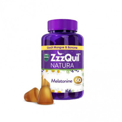 Sommeil mangue banane, 60 gummies ZzzQuil - Parashop