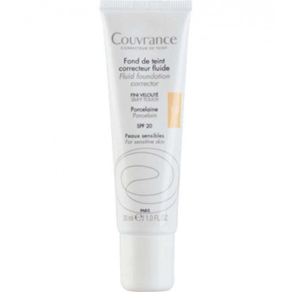 COUVRANCE Fond de teint correcteur fluide, Porcelaine (01), 30ml