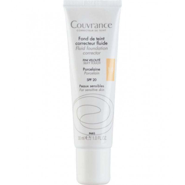 COUVRANCE Fond de teint correcteur fluide, Porcelaine (01), 30ml