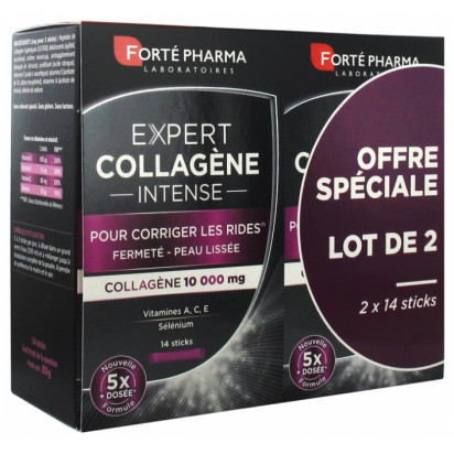 EXPERT Collagène intense, lot 2x14 sticks Forte Pharma - Parashop