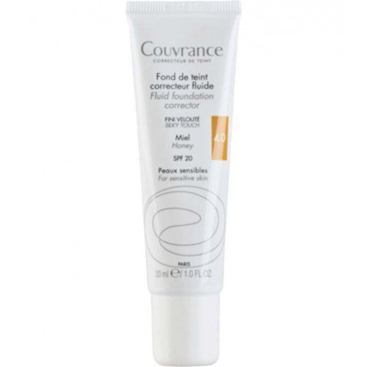 COUVRANCE Fond de teint correcteur fluide, Miel (04), 30ml