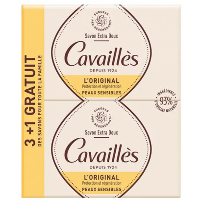 Savon extra-doux L'Original, lot 3x250g + 1 gratuit Rogé Cavailles - Parashop