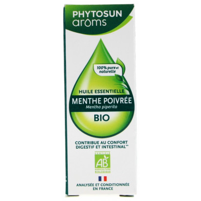 Huile essentielle Menthe Poivrée bio, 10ml Phytosun Aroms - Parashop