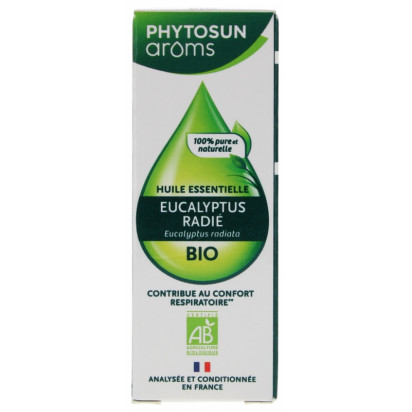 Huile essentielle Eucalyptus radie bio, 10ml Phytosun Aroms - Parashop