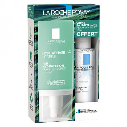Coffret Hydraphase HA Légère 50ml + Eau Micellaire 15ml OFFERTE La Roche-Posay - Parashop