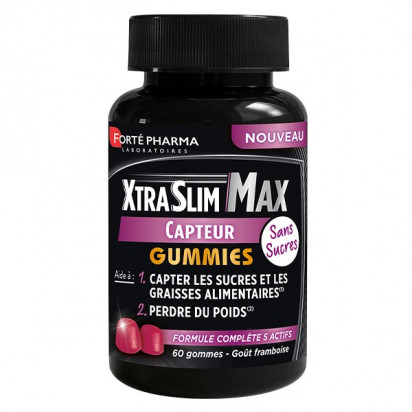 XTRASLIM MAX Capteur de graisses, 60 gummies Forte Pharma - Parashop