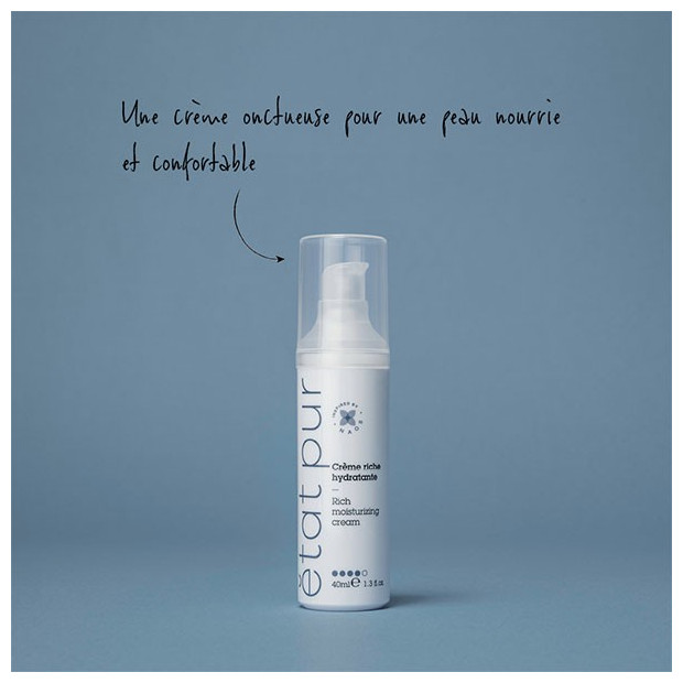 Crème Riche Hydratante Visage et Cou, 40ml Etat pur - Parashop