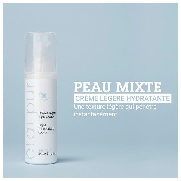 Crème légère hydratante visage et Cou, 40ml Etat pur - Parashop