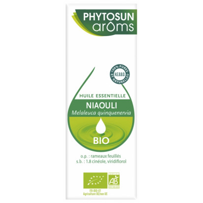 Huile essentielle niaouli bio, 10ml Phytosun Aroms - Parashop