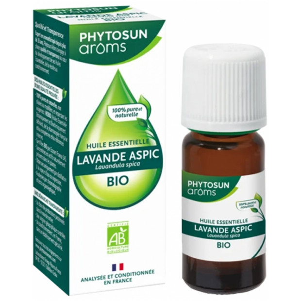 Huile essentielle Lavande Aspic bio, 10ml Phytosun Aroms - Parashop