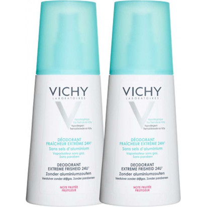 Déodorant Fraîcheur Extrême Note Fruitée, Lot de 2 Vaporisateurs 100ml