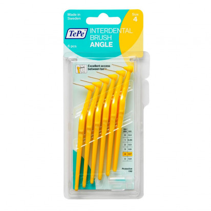 Brossette Interdentaire Angle™ Jaune 0.7mm, x6 Tepe - Parashop