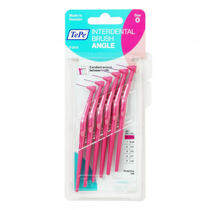 Brossette Interdentaire Angle™ Rose 0.4mm, x6