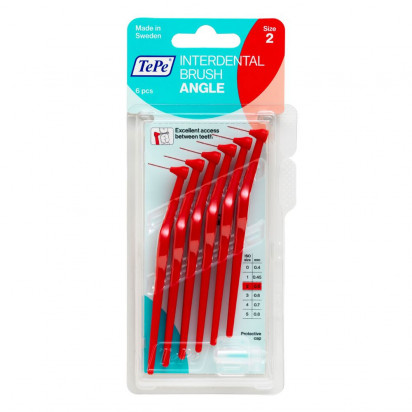 Brossette Interdentaire Angle™ Rouge 0.5mm, x6 Tepe - Parashop