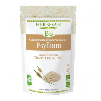 Psyllium poudre bio, 200g Herbesan - Parashop