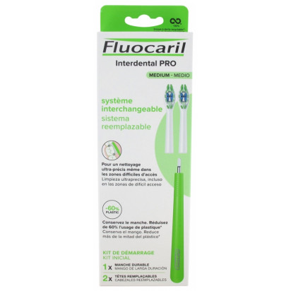 INTERDENTAL PRO Système Interchangeable Medium, Kit de Démarrage Fluocaril - Parashop