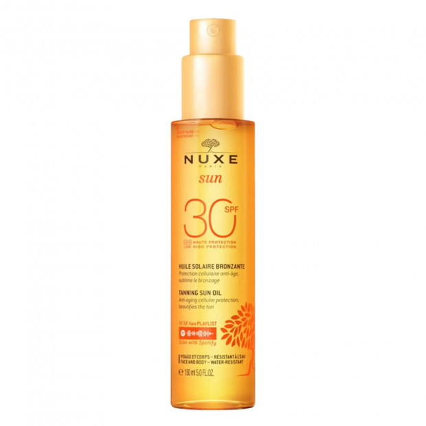 SUN Huile bronzante visage et corps SPF30, 150ml Nuxe - Parashop