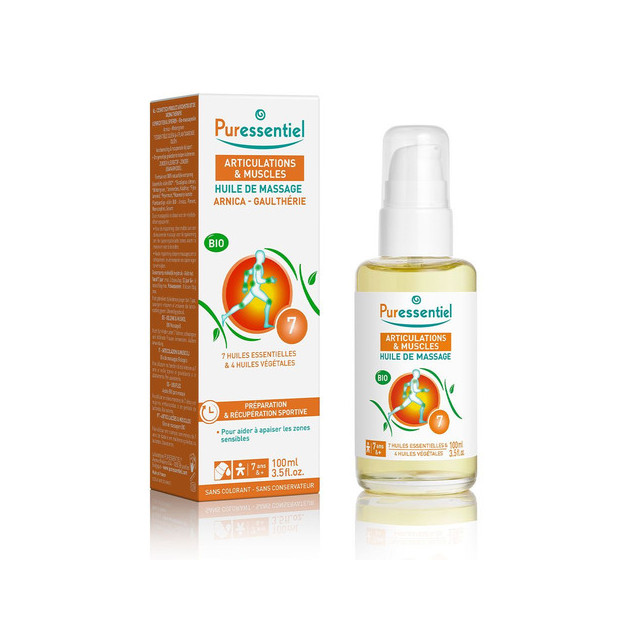 ARTICULATIONS & MUSCLES Huile de massage BIO, 100ml Puressentiel - Parashop
