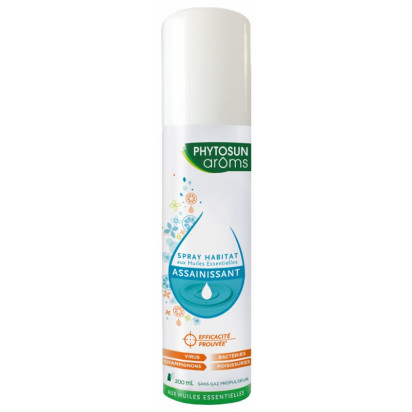 Spray Habitat aux Huiles Essentielles Assainissant, 200ml Phytosun Aroms - Parashop