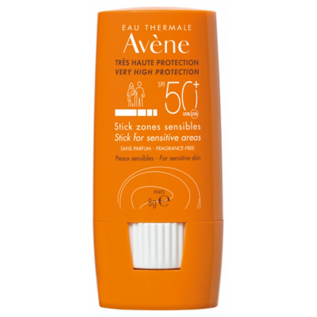 Solaire Stick Zones Sensibles SPF50+, 8g Avene - Parashop