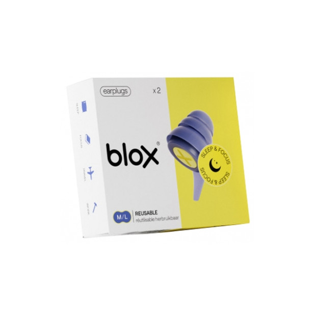 Bouchons d'Oreille Réutilisables, 1 Paire Blox - Parashop