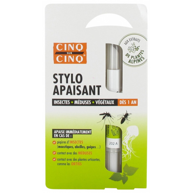 Stylo Apaisant insectes méduses végétaux, 2ml Cinq sur Cinq - Parashop