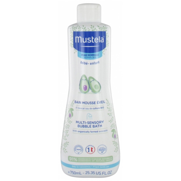 Bain Mousse Éveil à l'Avocat, 750ml Mustela - Parashop