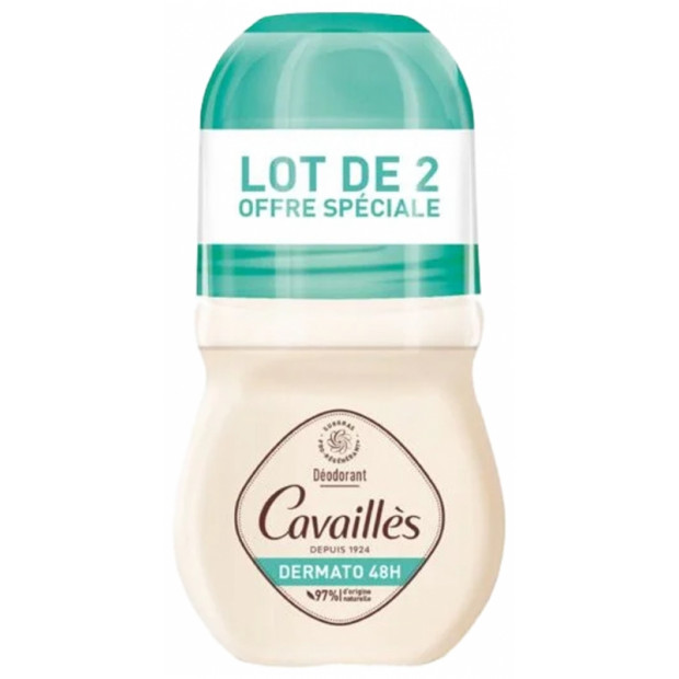 Déodorant dermato peaux sensibles 48H roll-on, lot 2x50ml Rogé Cavailles - Parashop