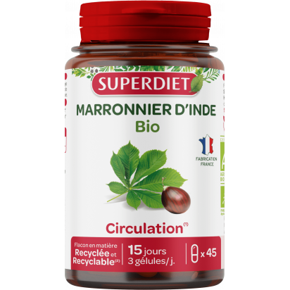 Marronnier d'Inde bio circulation 15 jours, 45 gélules Super Diet - Parashop