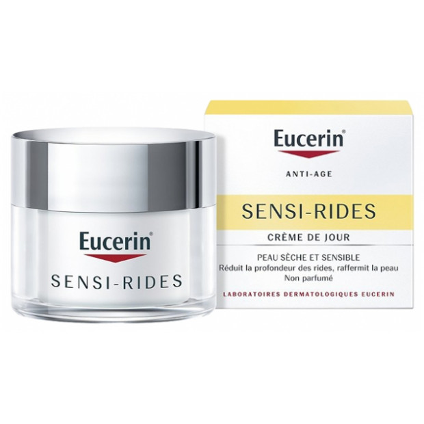 SENSI-RIDES Crème de Jour Anti-Rides Peaux Sèches, 50ml Eucerin - Parashop