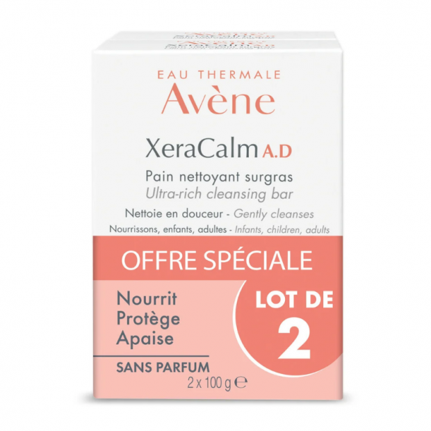 XERACALM AD Pain Nettoyant Surgras, lot 2x100g