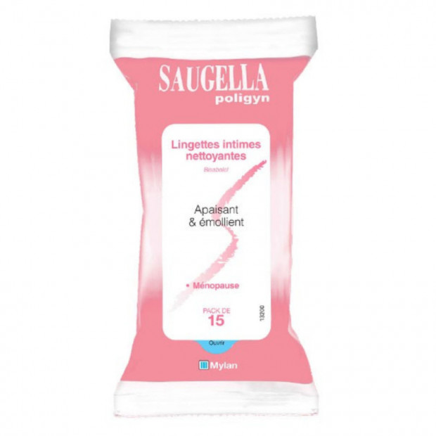 SAUGELLA Poligyn lingettes intimes, sachet 15, Parashop