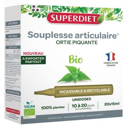 Super Diet Ortie Piquante Bio Articulations, 20x15ml - Parashop
