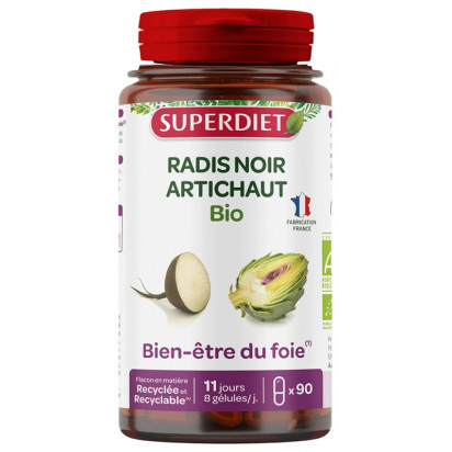 Radis Noir Artichaut Bio, 90 Gélules - Parashop.com
