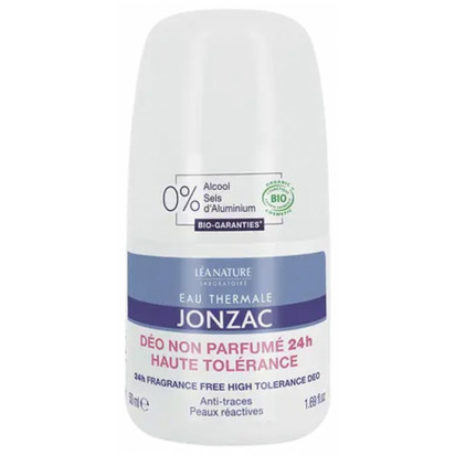 JONZAC Déodorant sans parfum 24H Haute Tolérance Bio, 50ml - Parashop.com
