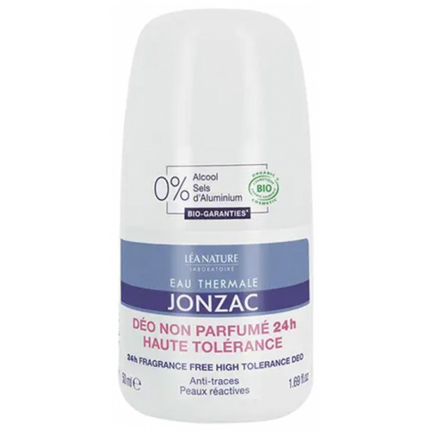 JONZAC Déodorant sans parfum 24H Haute Tolérance Bio, 50ml - Parashop.com