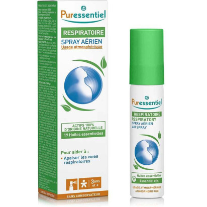 RESPIRATOIRE, Spray Aérien Respiratoire aux 19 Huiles Essentielles, 20ml Puressentiel - Parashop