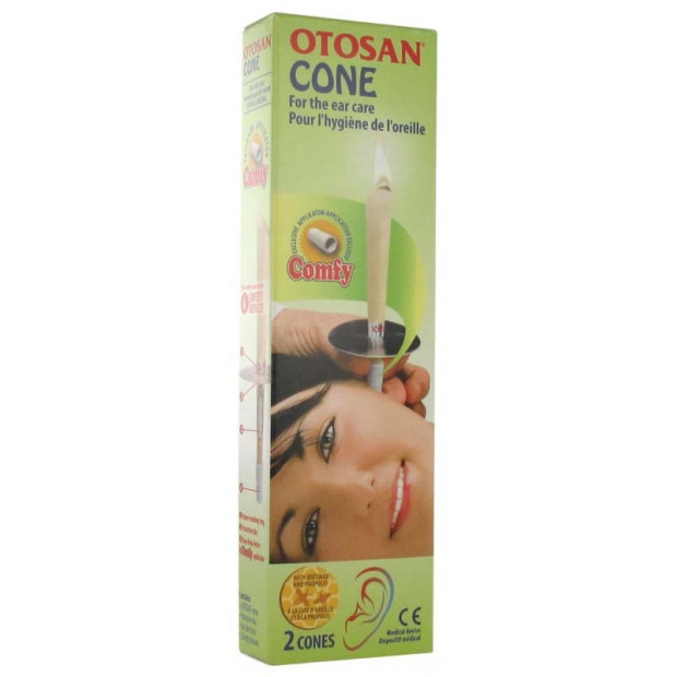 Bougie hygiène oreille cire d'abeillle et propolis, x2 Otosan - Parashop